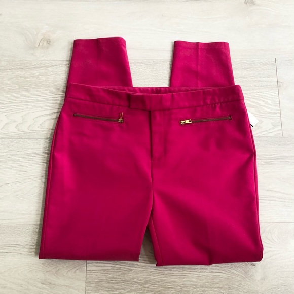 NWT Forever 21 Exclusive Zip-Pocket Skinny Ankle Stretch Trouser Pants - Picture 1 of 16